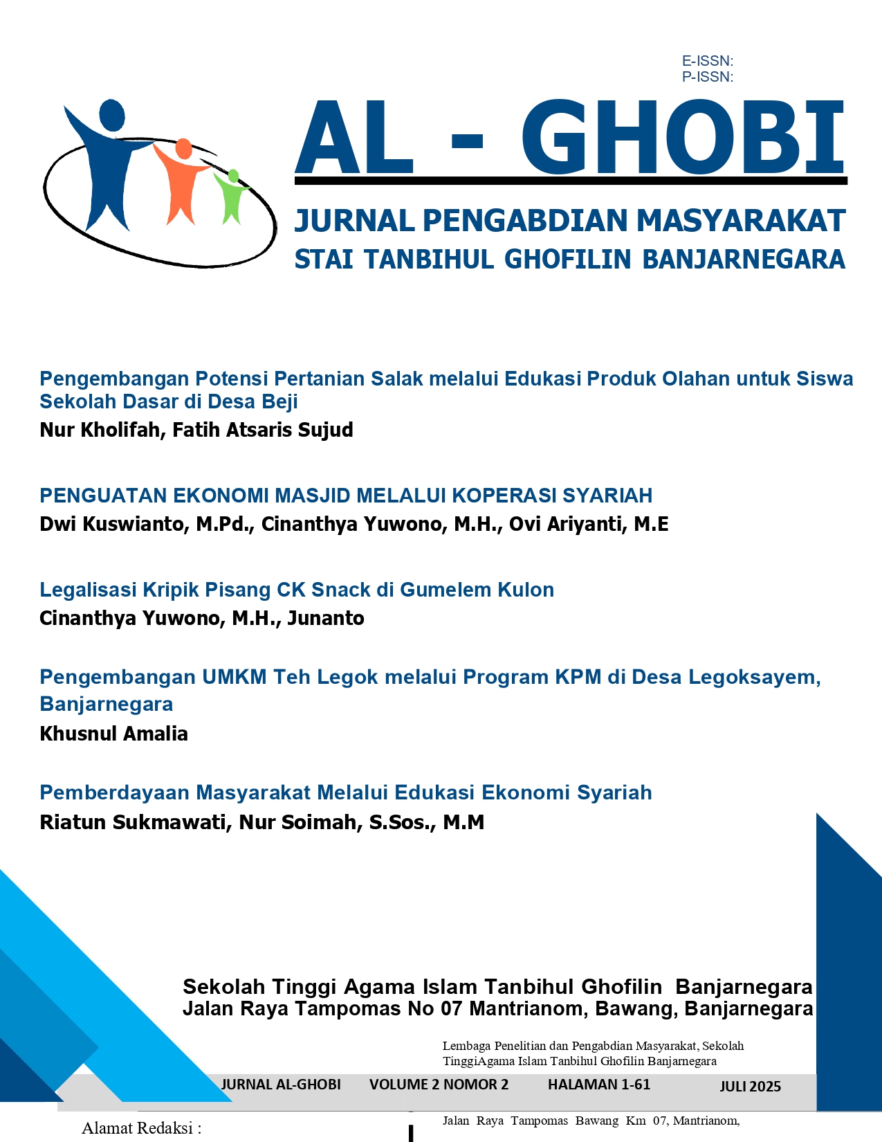Lihat Vol 2 No 2 (2025): JURNAL PENGABDIAN MASYARAKAT AL GHOBI