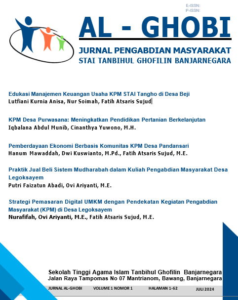 JURNAL PENGABDIAN MASYARAKAT AL GHOBI  EDISI PERTAMA